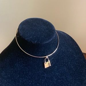 Padlock Choker wire Collar Necklace